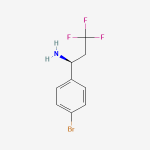 (1S)-1-(4-bromophenyl)-3,3,3-trifluoropropan-1-amine