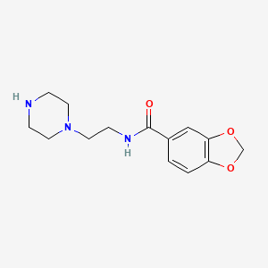 N-(2-piperazin-1-ylethyl)-1,3-benzodioxole-5-carboxamide