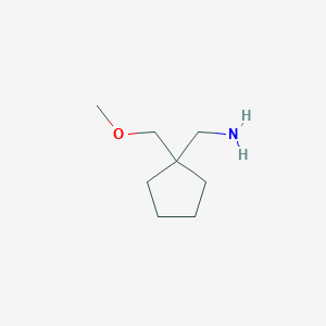 1-[1-(Methoxymethyl)cyclopentyl]methanamine