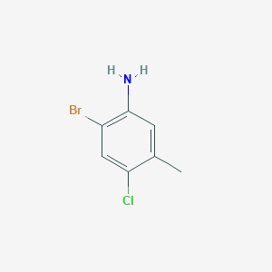 molecular formula C7H7BrClN B13848261 2-Bromo-4-chloro-5-methylaniline 