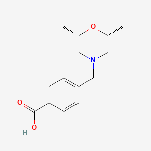 molecular formula C14H19NO3 B1384836 4-{[cis-2,6-Dimethylmorpholin-4-yl]methyl}benzoic acid CAS No. 1335220-62-6
