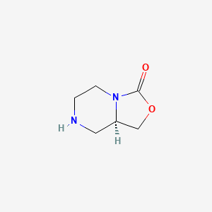 molecular formula C6H10N2O2 B1384838 (R)-Tetrahydro-1H-oxazolo[3,4-a]pyrazin-3(5H)-one CAS No. 909187-55-9