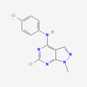 molecular formula C12H9Cl2N5 B1384841 6-chloro-N-(4-chlorophenyl)-1-methyl-1H-pyrazolo[3,4-d]pyrimidin-4-amine CAS No. 931720-94-4