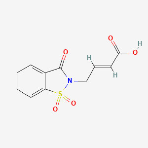molecular formula C11H9NO5S B1384844 (2E)-4-(1,1-Dioxido-3-oxo-1,2-benzisothiazol-2(3H)-yl)but-2-enoic acid CAS No. 10295-14-4