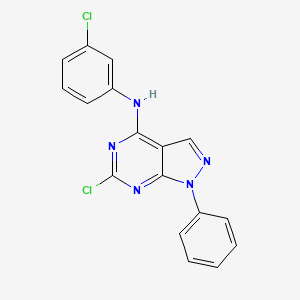 6-Chloro-N-(3-chlorophenyl)-1-phenyl-1H-pyrazolo[3,4-d]pyrimidin-4-amine