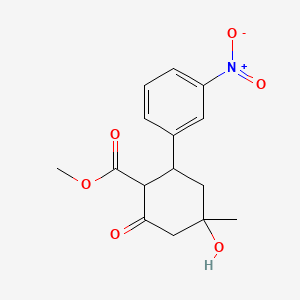 Methyl 4-Hydroxy-4-methyl-2-(3-nitrophenyl)-6-oxocyclohexanecarboxylate(Mixture of Diastereomers)