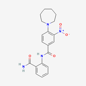 N-[2-(aminocarbonyl)phenyl]-4-(1-azepanyl)-3-nitrobenzenecarboxamide