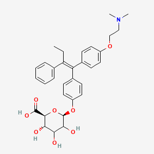 (2S,3S,6S)-6-[4-[(Z)-1-[4-[2-(dimethylamino)ethoxy]phenyl]-2-phenylbut-1-enyl]phenoxy]-3,4,5-trihydroxyoxane-2-carboxylic acid