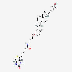 5-[(3aS,4R,6aR)-2-oxo-1,3,3a,4,6,6a-hexahydrothieno[3,4-d]imidazol-4-yl]-N-[3-[(1S,3Z)-3-[(2E)-2-[(1S,7aR)-1-[(2R)-6-hydroxy-6-methylheptan-2-yl]-7a-methyl-2,3,3a,5,6,7-hexahydro-1H-inden-4-ylidene]ethylidene]-4-methylidenecyclohexyl]oxypropyl]pentanamide