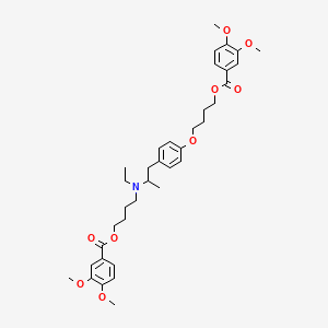 4-((1-(4-(4-((3,4-Dimethoxybenzoyl)oxy)butoxy)phenyl)propan-2-yl)(ethyl)amino)butyl 3,4-Dimethoxybenzoate