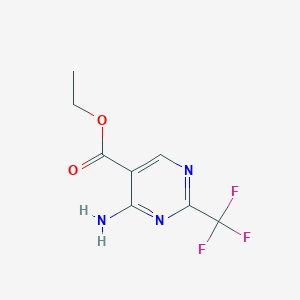 B1384868 Ethyl 4-amino-2-(trifluoromethyl)pyrimidine-5-carboxylate CAS No. 653-95-2