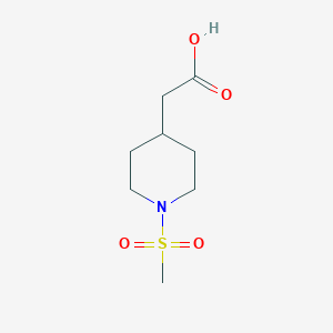 molecular formula C8H15NO4S B1384869 (1-Methanesulfonyl-piperidin-4-yl)-acetic acid CAS No. 423722-27-4