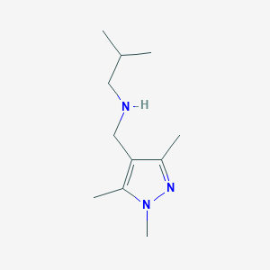 molecular formula C11H21N3 B1384873 N-Isobutyl-N-[(1,3,5-trimethyl-1H-pyrazol-4-YL)-methyl]amine CAS No. 1152873-23-8