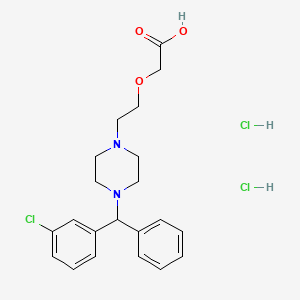 3-Chlorocetirizine Dihydrochloride; (RS)-2-[2-[4-[(3-Chlorophenyl)phenylmethyl]piperazin-1-yl]ethoxy]acetic Acid Dihydrochloride