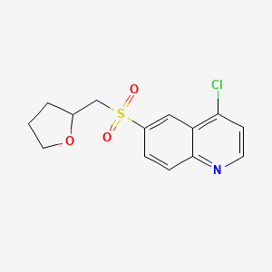 4-Chloro-6-(oxolan-2-ylmethylsulfonyl)quinoline