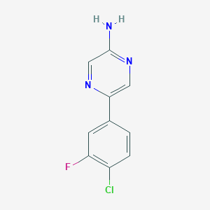 5-(4-Chloro-3-fluorophenyl)pyrazin-2-amine