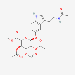 molecular formula C25H30N2O11 B13848887 methyl (3R,6S)-6-[[3-(2-acetamidoethyl)-1H-indol-5-yl]oxy]-3,4,5-triacetyloxyoxane-2-carboxylate 