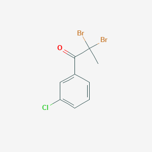 molecular formula C9H7Br2ClO B13848916 2,2-Dibromo-1-(3-chlorophenyl)propan-1-one 