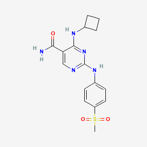 4-(cyclobutylamino)-2-(4-methylsulfonylanilino)pyrimidine-5-carboxamide