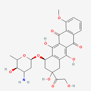 (7R)-7-[(2R,5R)-4-amino-5-hydroxy-6-methyloxan-2-yl]oxy-6,9,11-trihydroxy-9-(2-hydroxyacetyl)-4-methoxy-8,10-dihydro-7H-tetracene-5,12-dione