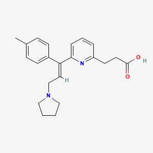 (E)-3-(6-(3-(Pyrrolidin-1-yl)-1-(p-tolyl)prop-1-en-1-yl)pyridin-2-yl)propanoic Acid