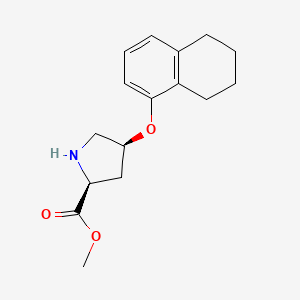 molecular formula C16H21NO3 B1384898 Methyl (2S,4S)-4-(5,6,7,8-tetrahydro-1-naphthalenyloxy)-2-pyrrolidinecarboxylate CAS No. 1217830-47-1