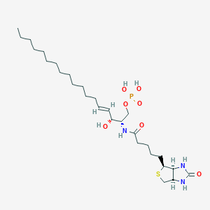 [(E,2S,3R)-2-[5-[(3aS,4S,6aR)-2-oxo-1,3,3a,4,6,6a-hexahydrothieno[3,4-d]imidazol-4-yl]pentanoylamino]-3-hydroxyoctadec-4-enyl] dihydrogen phosphate