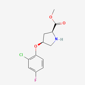 Methyl (2S,4S)-4-(2-chloro-4-fluorophenoxy)-2-pyrrolidinecarboxylate