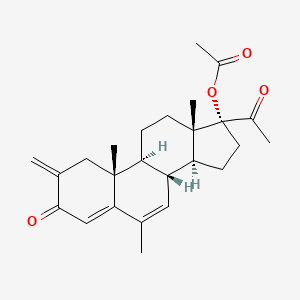 [(8R,9S,10R,13S,14S,17R)-17-acetyl-6,10,13-trimethyl-2-methylidene-3-oxo-1,8,9,11,12,14,15,16-octahydrocyclopenta[a]phenanthren-17-yl] acetate