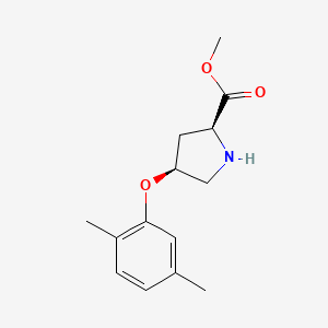 molecular formula C14H19NO3 B1384908 Methyl (2S,4S)-4-(2,5-dimethylphenoxy)-2-pyrrolidinecarboxylate CAS No. 1217840-17-9