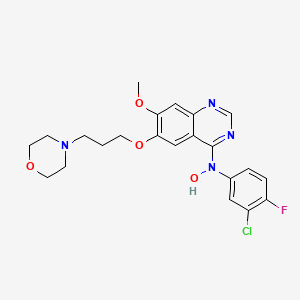 N-(3-Chloro-4-fluorophenyl)-N-(7-methoxy-6-(3-morpholinopropoxy)quinazolin-4-yl)hydroxylamine