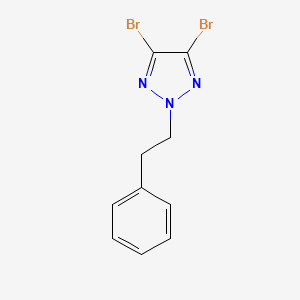 molecular formula C10H9Br2N3 B13849107 4,5-Dibromo-2-(2-phenylethyl)triazole 