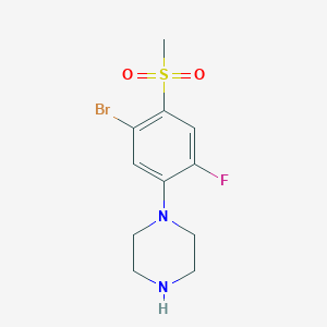 1-[(2-Fluoro-5-bromo-4-methylsulfonyl)phenyl]-piperazine