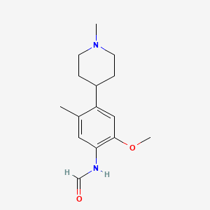 molecular formula C15H22N2O2 B13849149 N-[2-methoxy-5-methyl-4-(1-methylpiperidin-4-yl)phenyl]formamide 