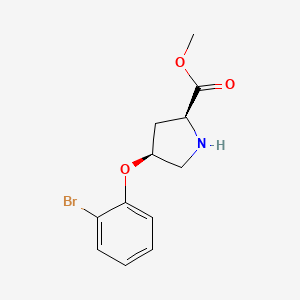 molecular formula C12H14BrNO3 B1384915 甲基(2S,4S)-4-(2-溴苯氧基)-2-吡咯烷酮羧酸酯 CAS No. 1217686-86-6
