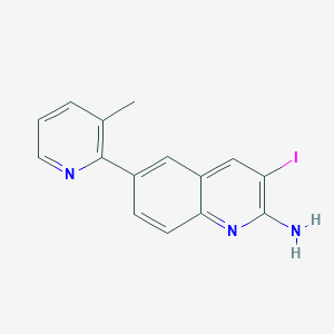 3-Iodo-6-(3-methylpyridin-2-yl)quinolin-2-amine