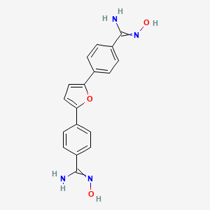 molecular formula C18H16N4O3 B13849239 4,4'-(2,5-Furandiyl)bis[N-hydroxybenzenecarboximidamide] 