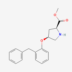 molecular formula C19H21NO3 B1384929 甲基 (2S,4S)-4-(2-苄基苯氧基)-2-吡咯烷酮羧酸酯 CAS No. 1217778-43-2