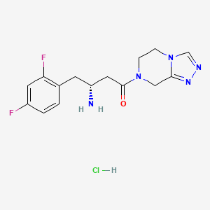 5-Desfluoro-destrifluoromethyl Sitagliptin Hydrochloride Salt