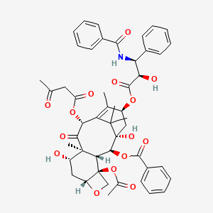 molecular formula C49H53NO15 B13849308 [(1S,2S,3R,4S,7R,9S,10S,12R,15S)-4-acetyloxy-15-[(2R,3S)-3-benzamido-2-hydroxy-3-phenylpropanoyl]oxy-1,9-dihydroxy-10,14,17,17-tetramethyl-11-oxo-12-(3-oxobutanoyloxy)-6-oxatetracyclo[11.3.1.03,10.04,7]heptadec-13-en-2-yl] benzoate CAS No. 2757197-26-3