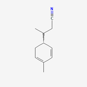 molecular formula C11H15N B13849309 3-((R)-4-Methylcyclohexa-2,4-dien-1-yl)butanenitrile 