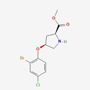Methyl (2S,4S)-4-(2-bromo-4-chlorophenoxy)-2-pyrrolidinecarboxylate