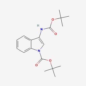 molecular formula C18H24N2O4 B1384932 3-(叔丁氧羰基氨基)-1-(叔丁氧羰基)吲哚 CAS No. 1020722-08-0