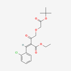 molecular formula C19H23ClO6 B13849344 (Z)-Ethyl 4-(2-(tert-Butoxy)-2-oxoethoxy)-2-(2-chlorobenzylidene)-3-oxobutanoate 