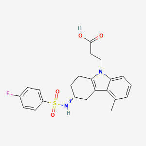 (R)-3-(3-((4-Fluorophenyl)sulfonamido)-5-methyl-1,2,3,4-tetrahydro-9H-carbazol-9-yl)propanoic Acid