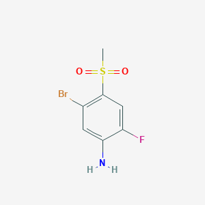 molecular formula C7H7BrFNO2S B1384936 5-溴-2-氟-4-甲磺酰基苯胺 CAS No. 1020722-18-2