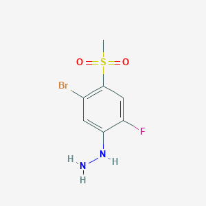 1-(5-Bromo-2-fluoro-4-methylsulfonyl)-phenylhydrazine