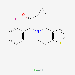 1-cyclopropyl-2-(6,7-dihydrothieno[3,2-c]pyridin-5(4H)-yl)-2-(2-fluorophenyl)ethan-1-one hydrochloride