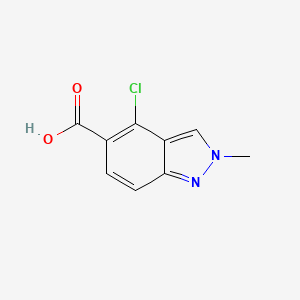 molecular formula C9H7ClN2O2 B13849422 4-Chloro-2-methyl-2H-indazole-5-carboxylic acid 