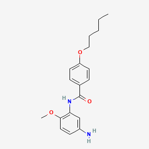 molecular formula C19H24N2O3 B1384943 N-(5-Amino-2-methoxyphenyl)-4-(pentyloxy)benzamide CAS No. 1020055-27-9